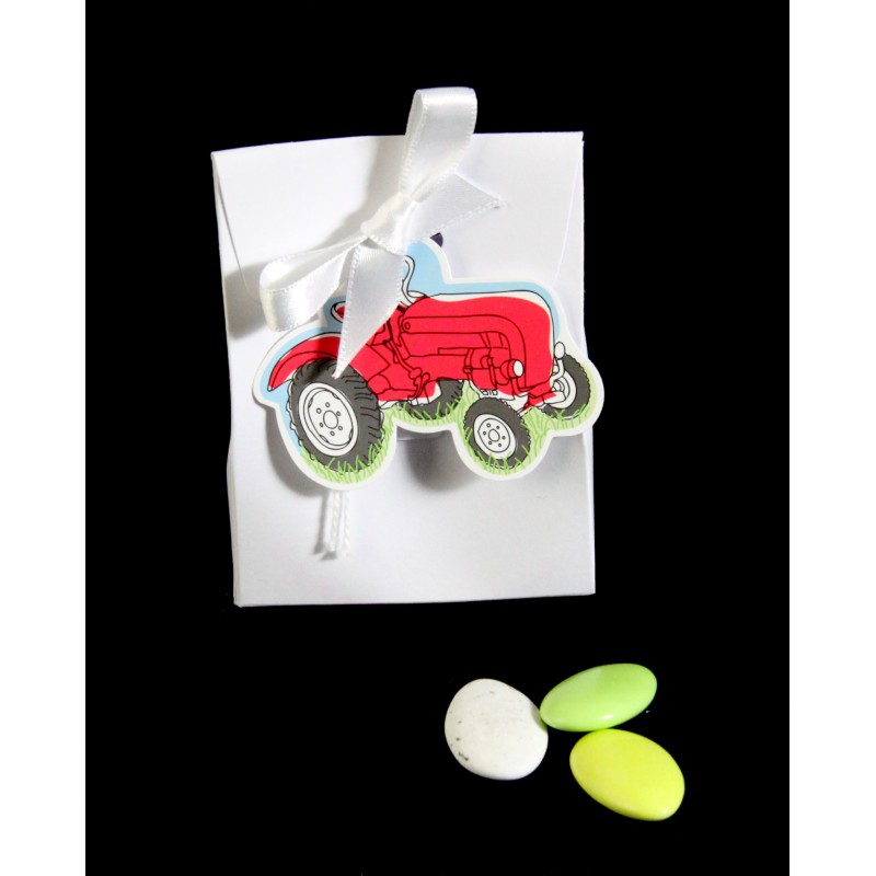 Ballotin Blanc Tracteur Ballotin Blanc Tracteur
