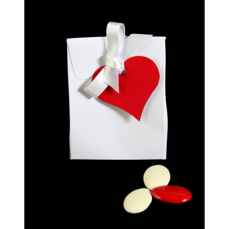 Ballotin Blanc Coeur Ballotin Blanc Coeur