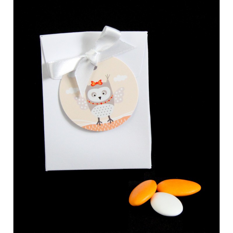 Ballotin Blanc Hibou Ballotin Blanc Hibou