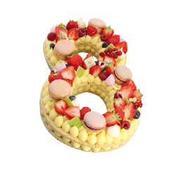 Number cake Vanille - Fraise