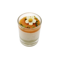 Verrine pistache - abricot/romarin