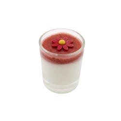 Verrine vanille - fraise/basilic