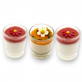 Verrine pistache - abricot/romarin