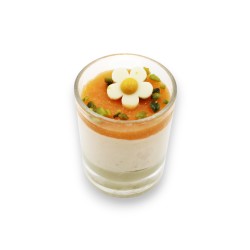 Verrine pistache - abricot/romarin