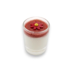 Verrine vanille - fraise/basilic