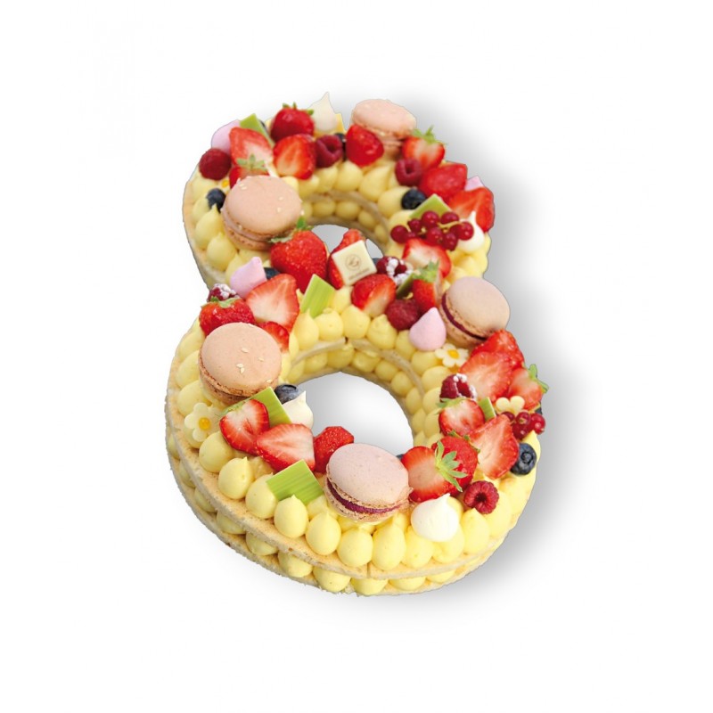 Number cake Vanille - Fraise