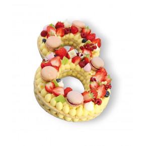 Number cake Vanille - Fraise
