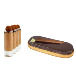 Tarte et verrines chocolat caramel