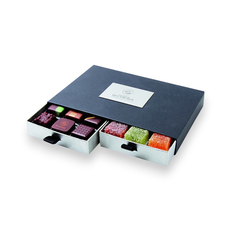 Coffret Tiroir chocolats et pâtes de fruits