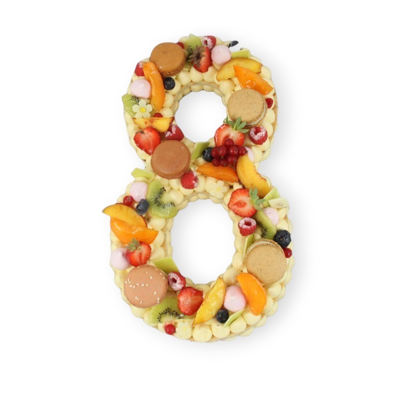 Number cake Vanille - Fruits de saison Number cake Vanille - Fruits de saison