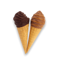 Cornets glacés vanille et caramel